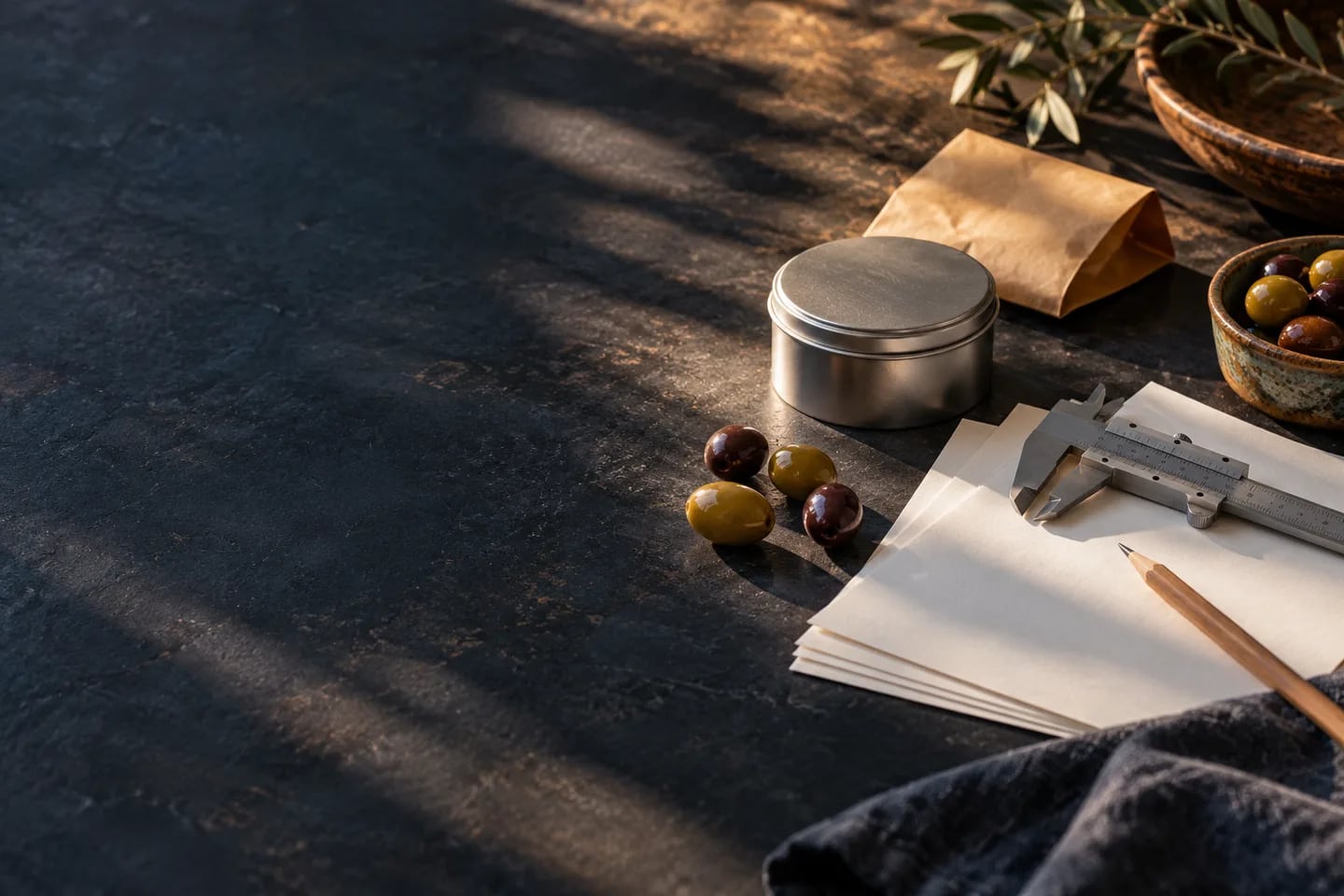 Illustrative canned-product specification still life